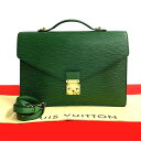 【ポイント2倍】極 美品 LOUIS VUITTON ルイヴィトン ポルトドキュマン エピ レザー 本革 2way ビジネスバッグ ショルダーバッグ ボルネオグ...