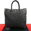 【ポイント2倍】極 美品 希少品 SAINT LAURENT PARIS サンローランパリ リヴゴーシュ トート レザー 本革 トートバッグ ハンドバッグ ブラ...
