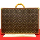 【ポイント2倍】極 美品 LOUIS VUITTON ルイヴィトン モノグラム アルゼール 60 レザー 本革 トランク キャリーケース スーツケース ブラウン...