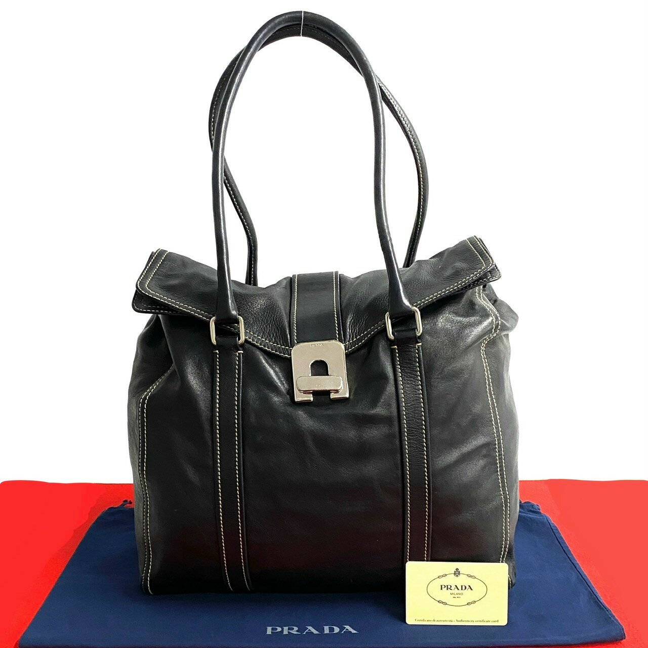 楽天市場】プラダ 中古(素材(生地・毛糸)本革)(トート 楽天市場】プラダ 中古(素材(生地・毛糸)本革)(トート