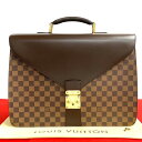【ポイント2倍】ほぼ未使用 袋付 LOUIS VUITTON ルイヴィトン ダミエ アンバサダー スペシャルオーダー レザー ビジネスバッグ ブリーフケース 茶 23067【送料無料】【中古】(4)