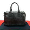 【ポイント2倍】極 美品 BOTTEGA VENETA ボッテガヴェネタ イントレチャート レザー 本革 ハンドバッグ ミニ ボストンバッグ トートバッグ ブラック 70280【送料無料】【中古】(4)