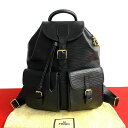 【ポイント2倍】極 美品 FENDI フェンディ ヴィンテージ FF ロゴ 金具 エピレザー 本革 リュックサック デイパック バックパック ブラック 44798【送料無料】【中古】(4)