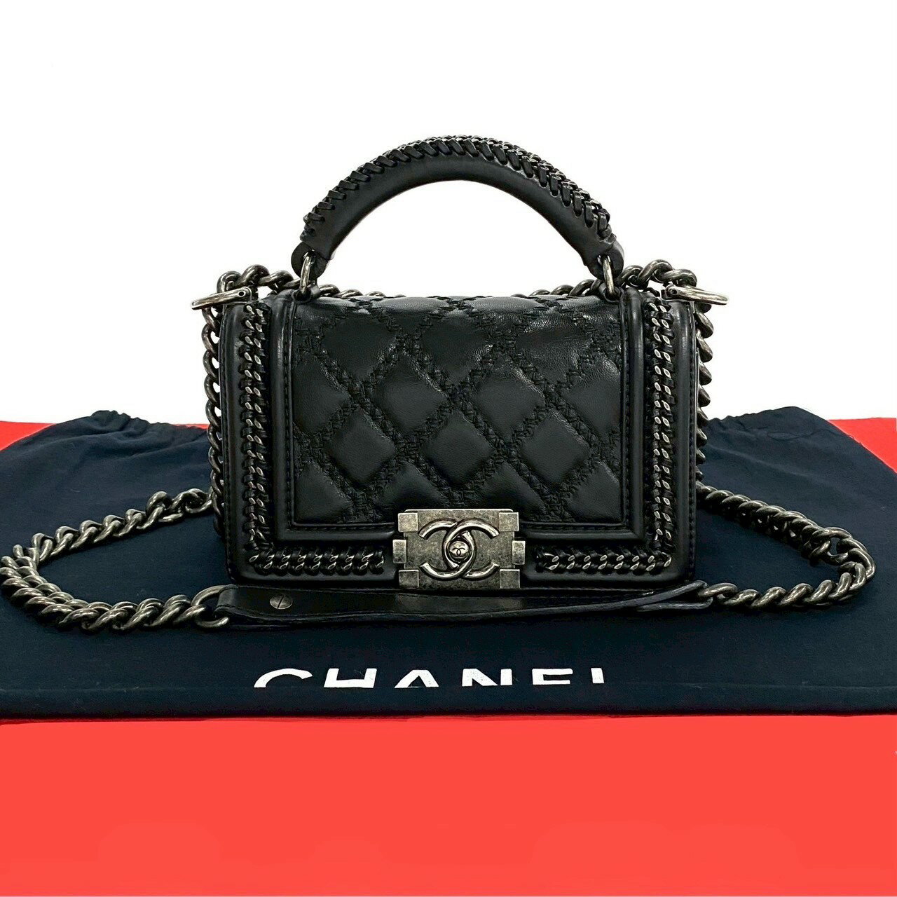 楽天市場】CHANEL ボーイ シャネル(カラーブラック)(バッグ 楽天市場】CHANEL ボーイ シャネル(カラーブラック)(バッグ