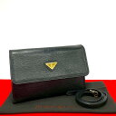 【ポイント2倍】極 美品 YVES SAINT LAURENT イヴ サンローラン ヴィンテージ YSL ロゴ 金具 レザー 本革 ショルダーバッグ ポシェット...