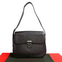 【ポイント2倍】未使用保管品 YVES SAINT LAURENT イヴサンローラン ハート 金具 レザー 本革 セミ ショルダーバッグ ハンドバッグ パープル 920-8【送料無料】【中古】(4)
