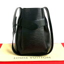 【ポイント2倍】極 美品 LOUIS VUITTON ルイヴィトン ヴィンテージ サックデポール PM エピ レザー 本革 ショルダーバッグ サコッシュ ノワー...