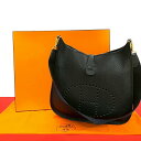 【ポイント2倍】ほぼ未使用 希少品 箱付 □C 刻印 HERMES エルメス ヴィンテージ エヴリン 1 トリヨンクレマンス レザー 本革 ショルダーバッグ 黒...