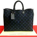 【ポイント2倍】ほぼ未使用 LOUIS VUITTON ルイヴィトン グランサック トート モノグラム ジャガード レザー トートバッグ ハンドバッグ ブラック 38793【送料無料】【中古】(4)
