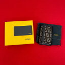 【ポイント2倍】未使用保管品 箱 袋付 FENDI フェンディ ヴィンテージ ズッカ FF 柄 レザー キャンバス キーケース キーリング ブラウン カーキ 97373【送料無料】【中古】