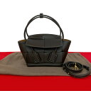 【ポイント2倍】ほぼ未使用 袋付 BOTTEGA VENETA ボッテガヴェネタ ミニ ザ アルコ イントレチャート レザー 2way ハンドバッグ ショルダーバッグ 44483【送料無料】【中古】
