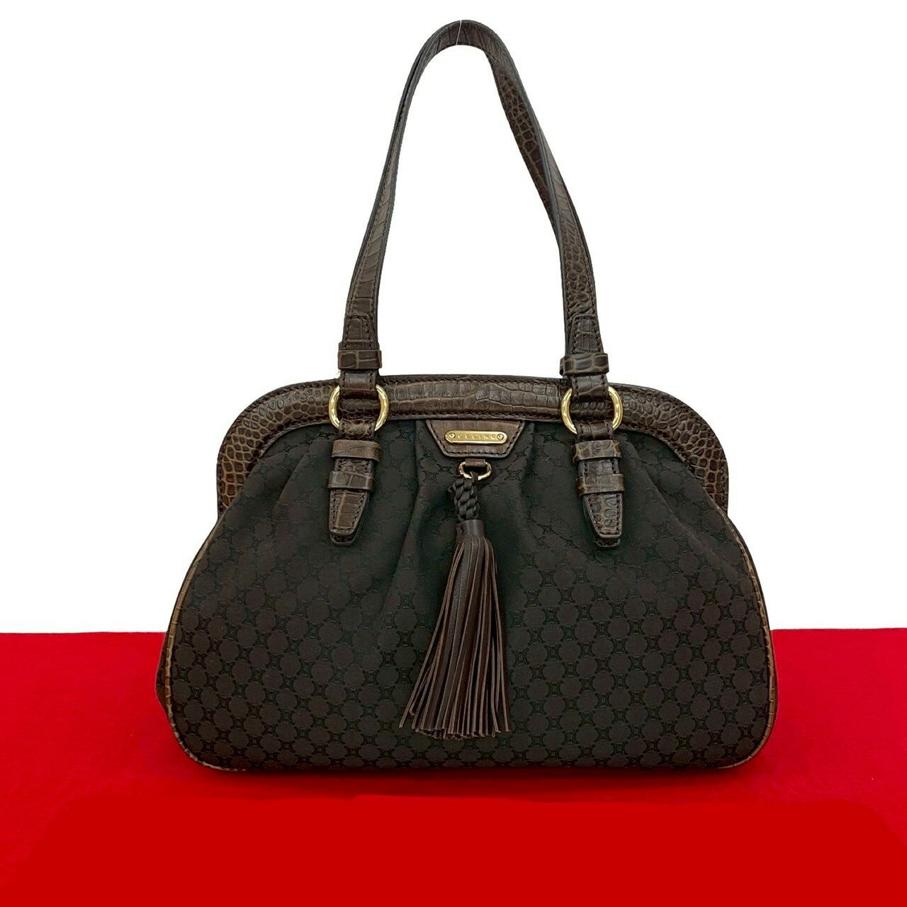 【専用・美品】セリーヌ　トートバッグ　ボストンバッグ　トート　ショルダー　レザー セリーヌ CELINE ミニボストン 肩がけ トートバッグ レザー