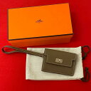 【ポイント2倍】未使用保管品 箱 袋付 W 刻印 HERMES エルメス ケリーポケット スリム ウォレット ヴォーマダム レザー コインケース エトゥープ 36351【送料無料】【中古】