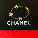 【ポイント2倍】極 美品 コメあり 1982 CHANEL シャネル ヴィンテージ ココマーク ラインストーン チェーン ブレスレット アクセサリー ゴールド 23938【送料無料】【中古】