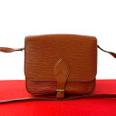 【ポイント2倍】極 美品 LOUIS VUITTON ルイヴィトン ヴィンテージ カルトシエール エピ レザー 本革 ショルダーバッグ ポシェット ケニアブラウン a19-1【送料無料】【中古】
