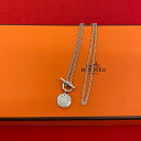 【ポイント2倍】極 美品 希少品 HERMES エルメス セリエ アミュレット ネックレス ロゴ モチーフ シルバー925 ペンダント チョーカー アクセサリー 25324【送料無料】【中古】