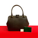 【ポイント2倍】極 美品 GUCCI グッチ オールドグッチ ヴィンテージ オールド レザー 本革 ハンドバッグ ミニ ボストンバッグ ブラウン 茶 28371【送料無料】【中古】