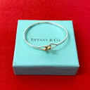 【ポイント2倍】極 美品 TIFFANY&Co. ティファニー フック&アイ ハート バングル シルバー925 K18 ブレスレット アクセサリー シルバー ゴ...
