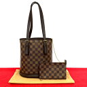 【ポイント2倍】極 美品 保存袋付 LOUIS VUITTON ルイヴィトン マレ ダミエ レザー 本革 ミニ トートバッグ セミ ショルダーバッグ ブラウン 茶 29178【送料無料】【中古】(4)