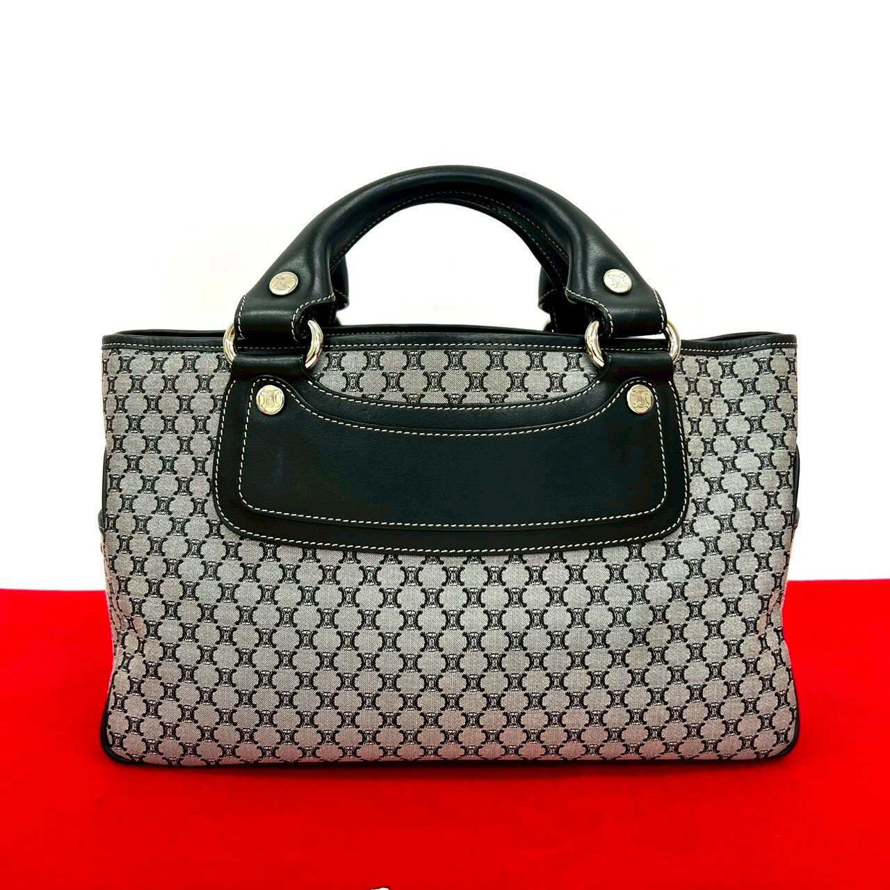 セリーヌ ボストンバッグ グレインレザー 本革 ブラック セリーヌ ボストンバッグ グレインレザー 本革 ブラック 楽天