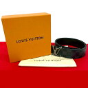 【ポイント2倍】未使用保管品 LOUIS VUITTON ルイヴィトン サンチュール LV イニシャル 40MM リバーシブル ダミエ レザー ベルト ブラック 85701【送料無料】【中古】