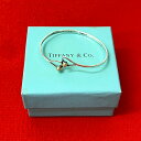 【ポイント2倍】極 美品 TIFFANY&Co. ティファニー フック&アイ ダブルハート バングル K18 シルバー925 ブレスレット シルバー ゴールド 962-2【送料無料】【中古】