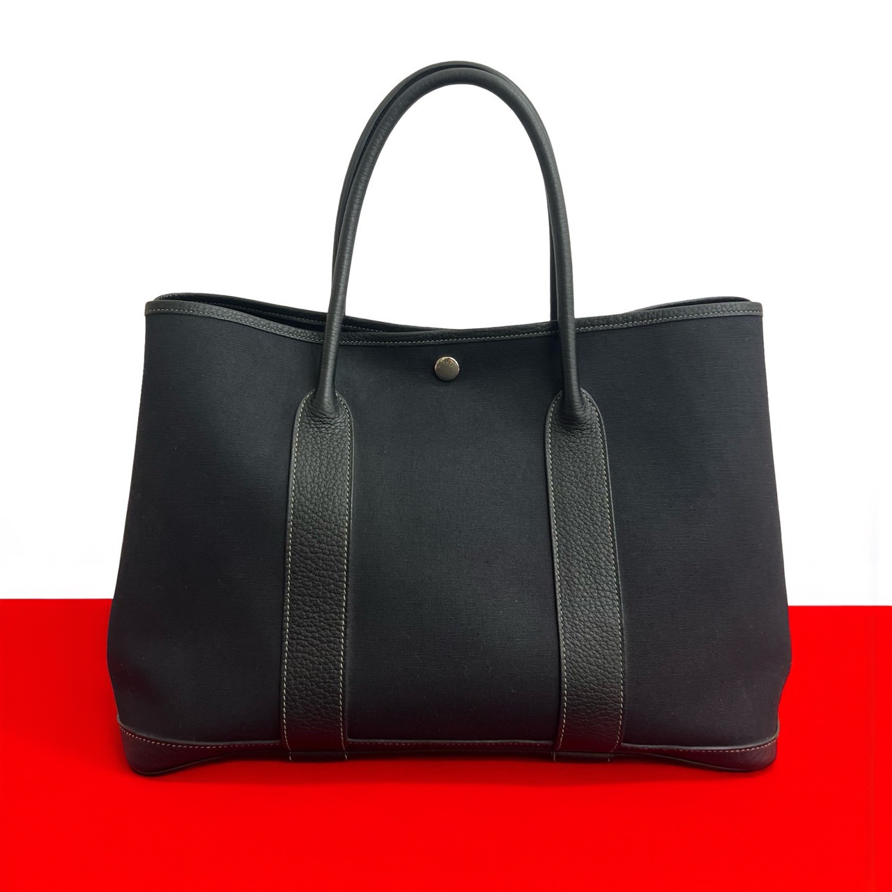 HERMES エルメス ガーデンパーティー　PM トートバッグ　ブラック エルメス ガーデンパーティ PM 黒 | 北九州（小倉）・下関の質屋