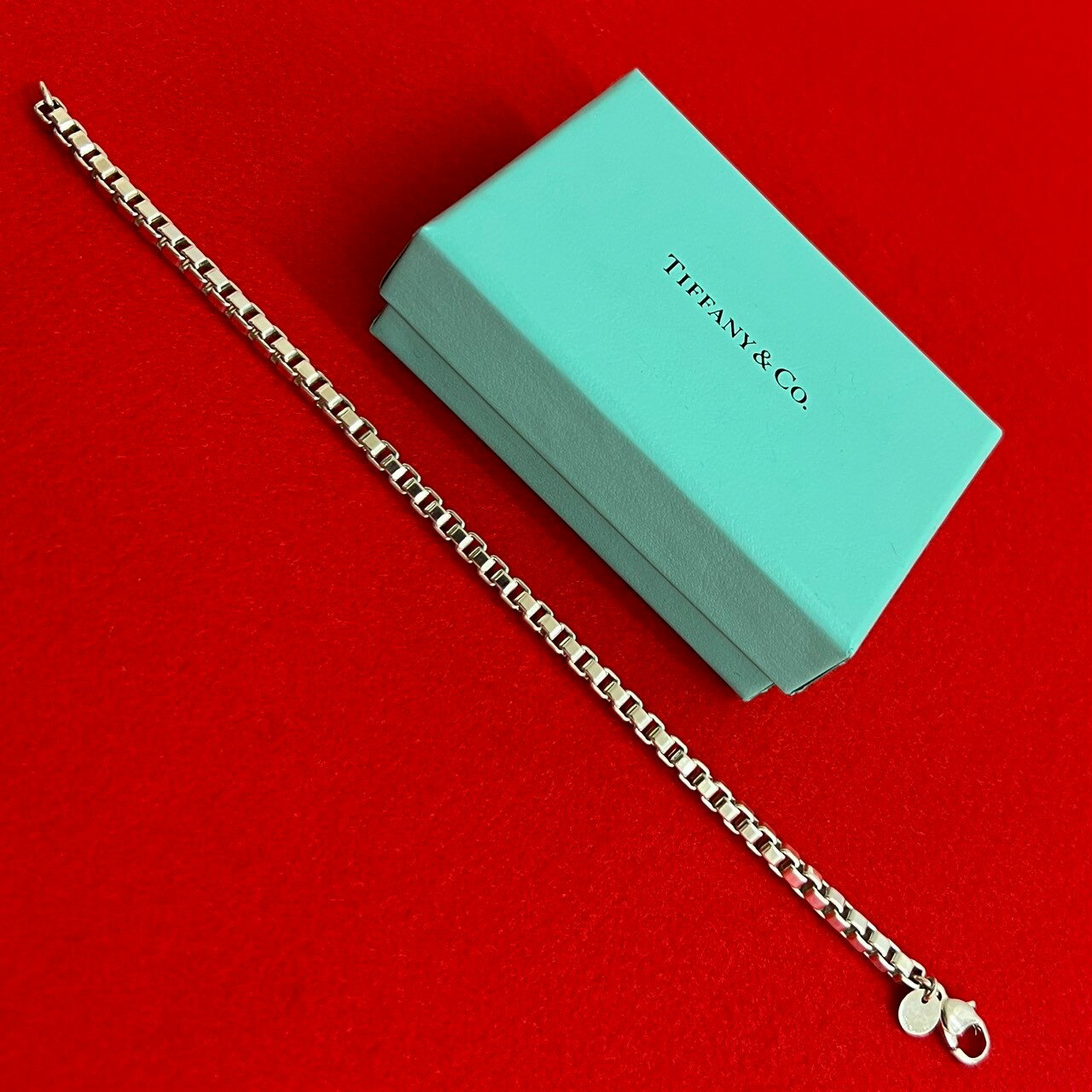 【ポイント2倍】極 美品 保存箱付 TIFFANY&Co. ティファニー ベネチアン ブレスレット シルバー925 チェーン バングル アクセサリー ジュエリー 26946【送料無料】【中古】
