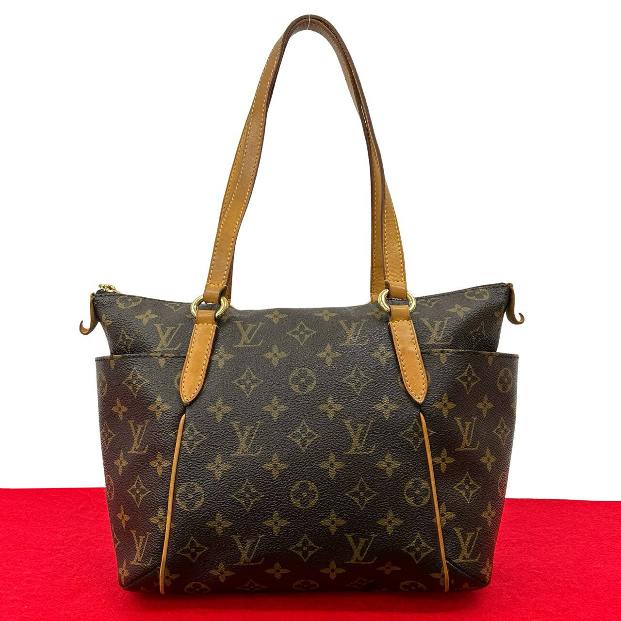 【ポイント2倍】極 美品 LOUIS VUITTON ルイヴィトン トータリー PM モノグラム レザー トートバッグ ハンドバッグ セミ ショルダーバッグ ブラウン 22871【送料無料】【中古】