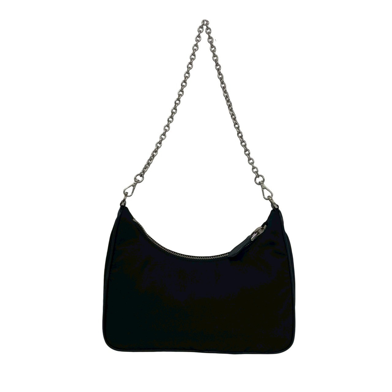 【ポイント2倍】極 美品 PRADA プラダ リエディション 三角ロゴ 金具 ナイロン レザー チェーン 2way ショルダーバッグ サコッシュ ブラック b79-7 【送料無料】【中古】 tripvintage-10050754 Trip Vintage サンプル画像3