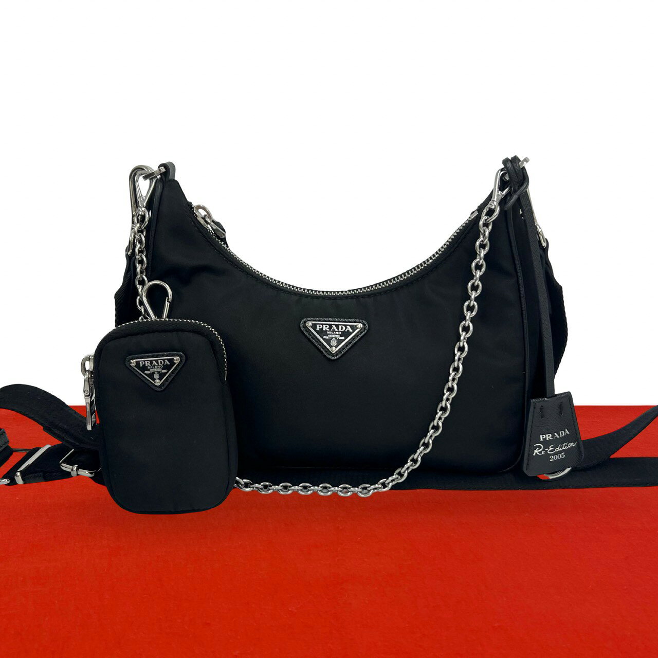 【Gカード付き】PRADA プラダ チェーン ショルダーバッグ ナイロン 黒 楽天市場】プラダ チェーンショルダーバッグ ナイロンの通販
