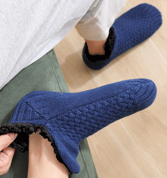 もこもこ 靴下 メンズ ルームソックス 裏起毛 冬 履く毛布 裏ボア あったか 厚手 ...