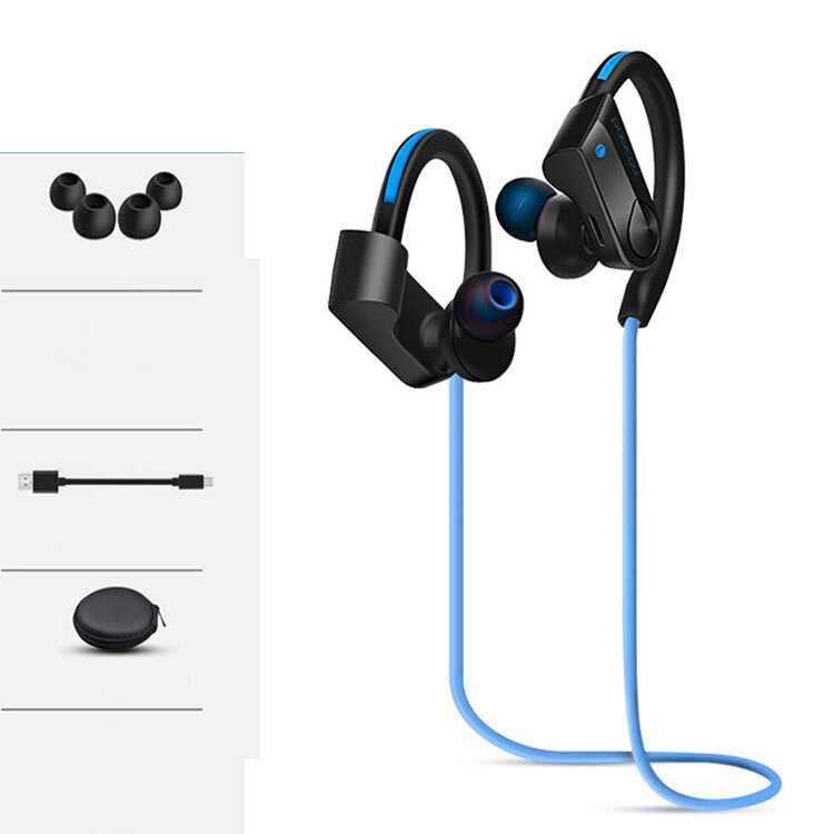 耳掛け式 ワイヤレス イヤホン bluetooth 5.0 ブルートゥース 首掛け スポーツ 両耳 iphone マイク付き 防水 高音質 軽量 通勤 通学 ノイズキャンセリング ポーチ ケース 収納 triringo-10005188 TRIRINGO SHOP サンプル画像2
