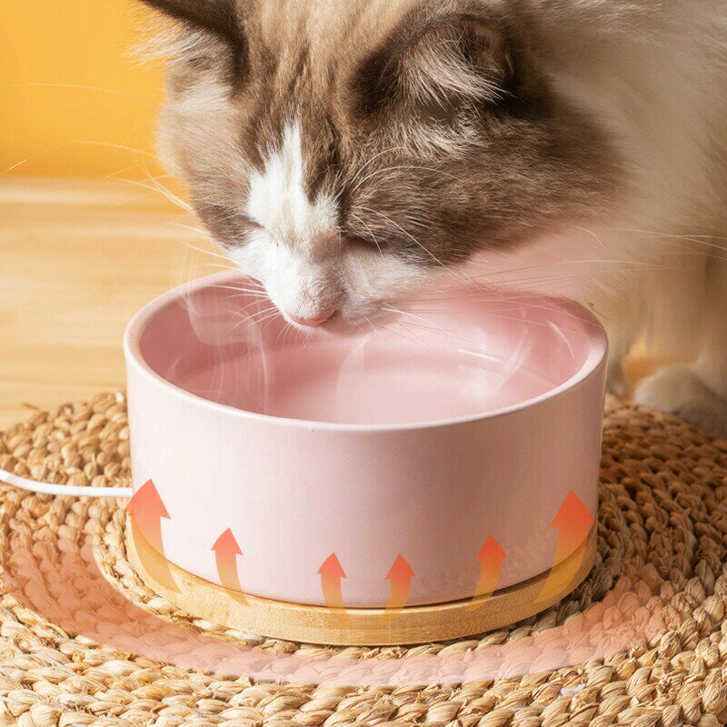 【スーパーSALE限定】加熱 ボウル 機能 水 飲み 器 ペット 給水器 猫 保温 温水 温め ヒーター ウォーマー 用 冬 寒さ 対策 調節 温度 自動