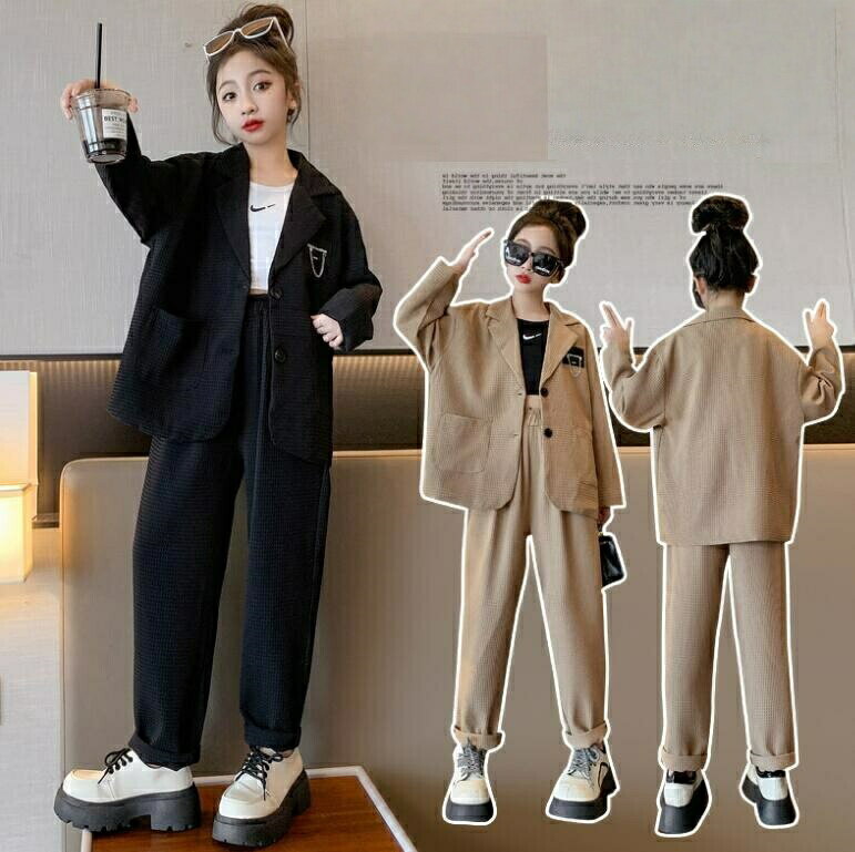 Rakuten - 110 120 130 140 150 160 170cm パンツスーツ フォーマルスーツ セットアップ 2点セット ジャケット+パンツ 女の子 韓国子供服 ガールズ キッズ 入園式 入学式 ジュニア