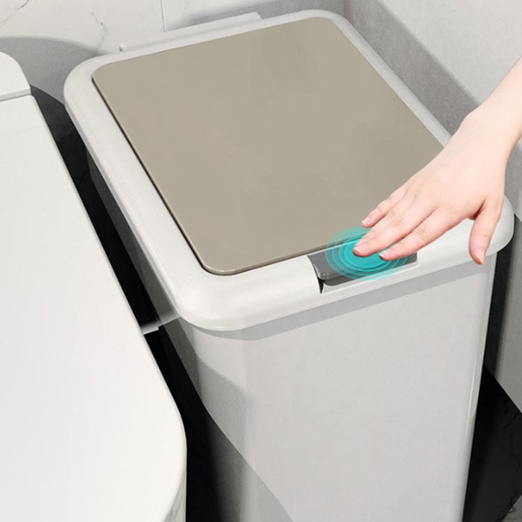 TRIRINGO SHOPの8L オムツ スリム おしゃれ 北欧 生ゴミ ゴミ箱 キッチン 15L トイレ 10L リビング 密閉 シンプル 洗面所 ふた付き 分別 ペダルオープン 蓋付 フタ付きゴミ箱 6.5L｜アングル2