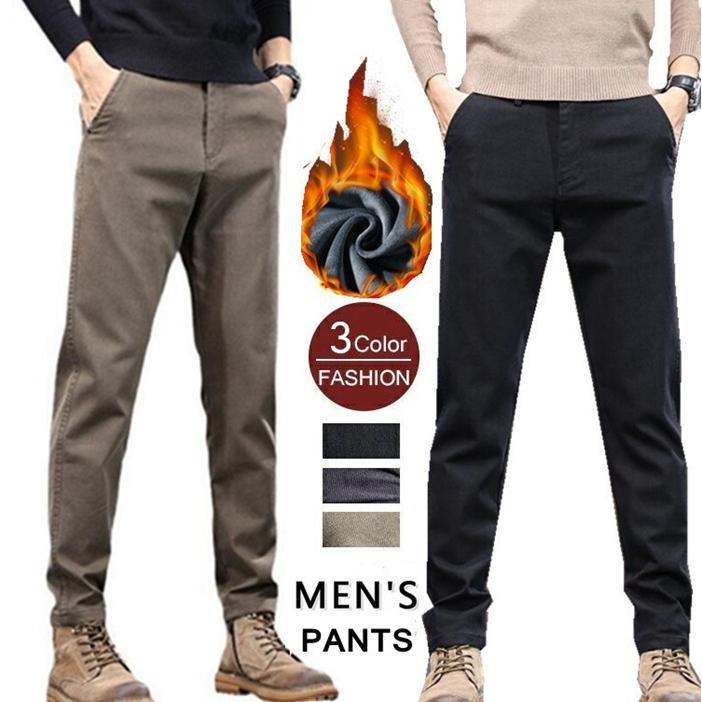 裏フリース チノパン メンズ ゴルフパンツ 防寒 スキニーパンツ 裏起毛 暖かい ズボン パンツ 暖パン