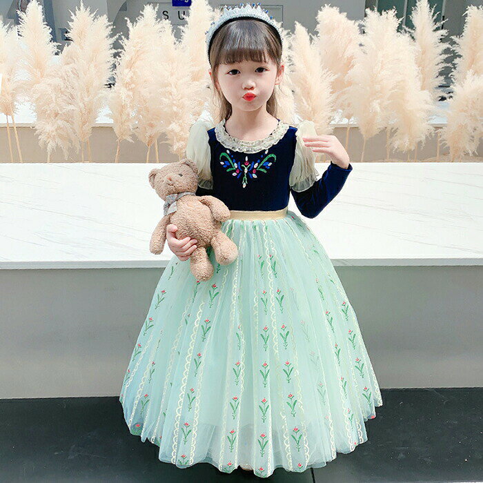 ハロウィン 衣装 子供ドレス 子供用 プリンセスドレス キッズ 仮装 コスプレ コスチューム 長袖 誕生日 女の子 ワンピース 秋冬 秋 パーティー 忘年会 新年会 変装 文化祭 学園祭