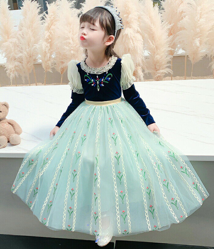 TRIRINGO SHOPのハロウィン 衣装 子供ドレス 子供用 プリンセスドレス キッズ 仮装 コスプレ コスチューム 長袖 誕生日 女の子 ワンピース 秋冬 秋 パーティー 忘年会 新年会 変装 文化祭 学園祭｜アングル3