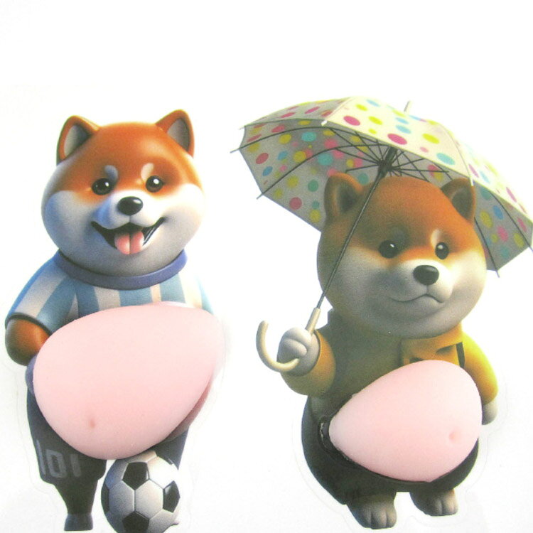 【レビューで同品プレゼント】 もちもち 犬 ステッカー お腹ぷにぷにシール おしりシール お腹シール ぷにぷにシール 3Dシール 柔らかいお腹 ぷくぷくシール もっちりシール もっ マシュマロ かわいい triringo-10006447 TRIRINGO SHOP サンプル画像2