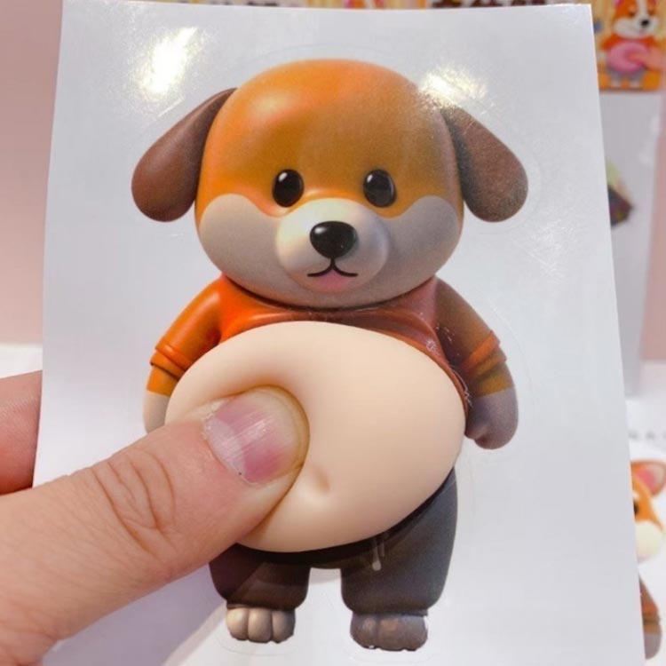 【スーパーSALE限定★P5倍＆最大1000円クーポン】最新デザインおなかボンボン かわいい おなかぷにぷにシール キャラクター 3D立体シール お腹シール おなかシール おはじきシール ご褒美シール 日記帳用 10枚セット 立体 可愛い triringo-10006445 TRIRINGO SHOP サンプル画像3