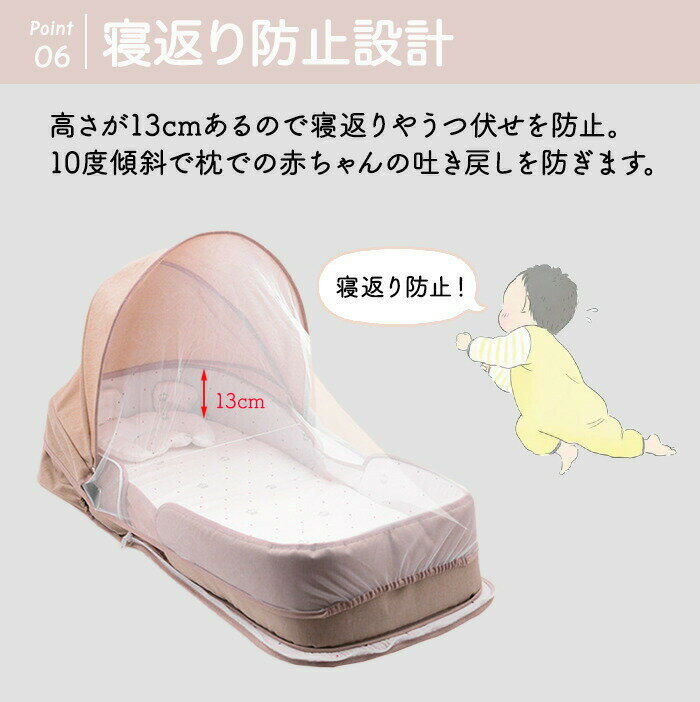 ベビーベッド 持ち運び 折りたたみ コンパクト マットレス ベッドインベッド 長く...