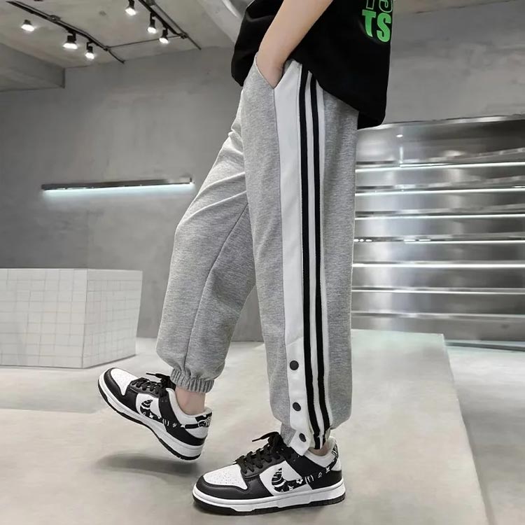 ジャージパンツ バスケパンツ キッズ 裾ボタン ジュニア ジャージ バスケットボー...