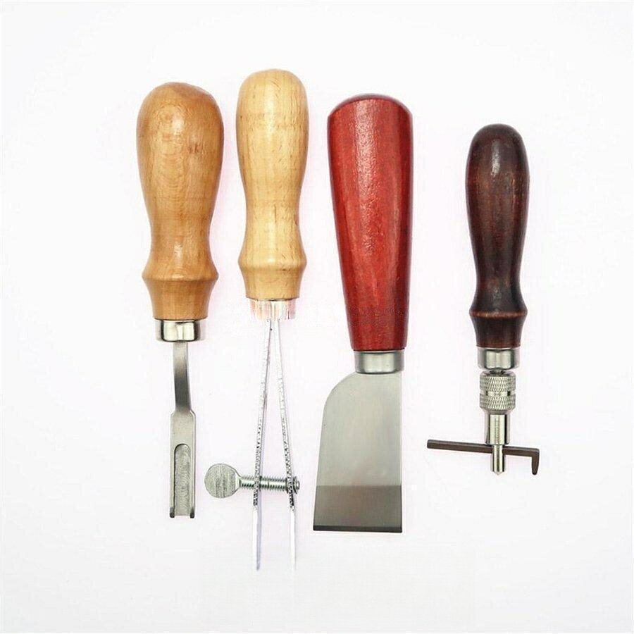 レザークラフト 初心者キット 革工具セット 工具 道具セット手縫い 19点セット工具...