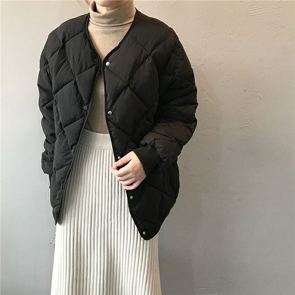 【先着30名限定 2点目半額クーポン】コート 中綿コート 薄手 レディース キルティングコートノーカラージャケット 秋冬 カジュアル 綿入り triringo-10010028 TRIRINGO SHOP パッケージ画像