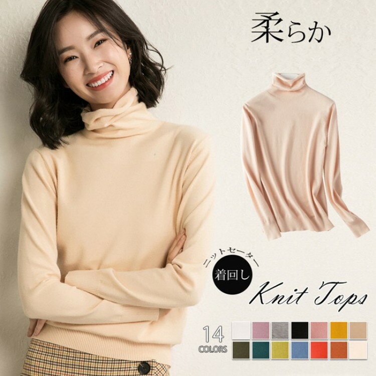 ＼先着限定1299円 ／タートルネック ニット レディース ハイネック セーター 薄手 長袖 秋 冬 春 カシ..