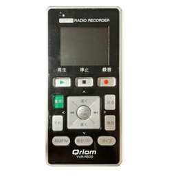 【中古】(未使用品) Qriom キュリオム ラジオボイスレコーダー ブラックYVR-R500 B