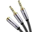 【中古】 Dukabel 3.5mmオーディオ分配ケーブル 4極メスx1-3極オスx2変換コネクタ イヤホン マイク 変換ケーブル 分岐 ケーブル ヘッドセット...