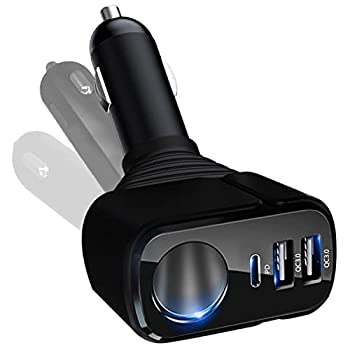 【中古】 【PD3.0+デュアルQC3.0】Kaweno カーチャージャー シガーソケット USB 車載充電器 急速充電器【角度調整可能】12V 24V ソケット usb 車 usb