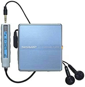 【中古】 SHARP シャープ MD-ST600-A ブルー系 ポータブルMDプレーヤー MDLP対応 MD再生専用機